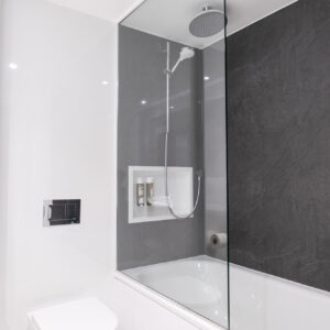 Thumbnail of http://A%20sleek%20modern%20bathroom%20featuring%20a%20glass%20shower%20door%20and%20contemporary%20fixtures.